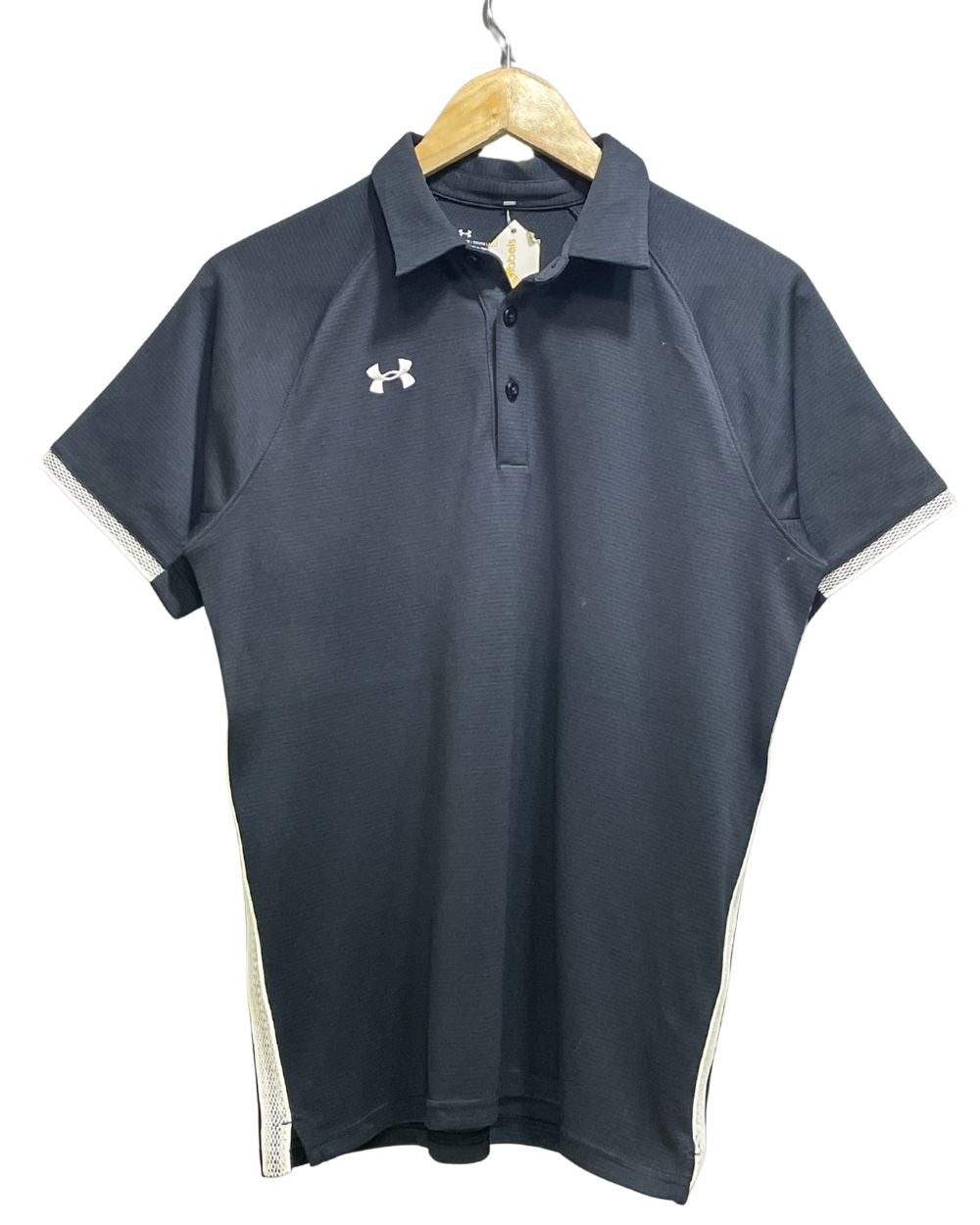 Under Armour Black Sport For Men Polo T Shirt Small - Preloved Labels