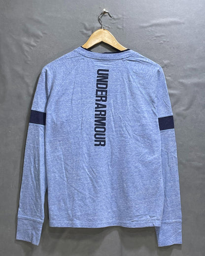Under Armour Blue Cotton For Women T Shirt M - Preloved Labels
