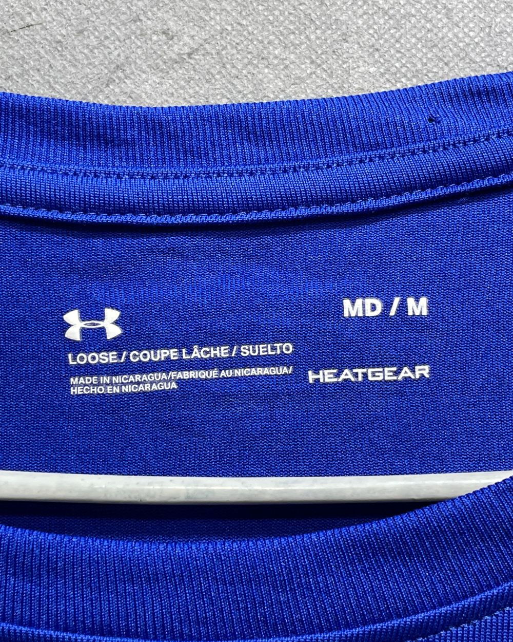Under Armour Blue Polyester Jersey Sport For Women T Shirt Medium - Preloved Labels