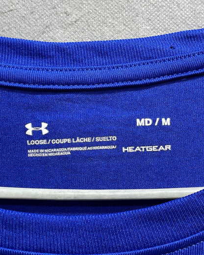Under Armour Blue Polyester Jersey Sport For Women T Shirt Medium - Preloved Labels