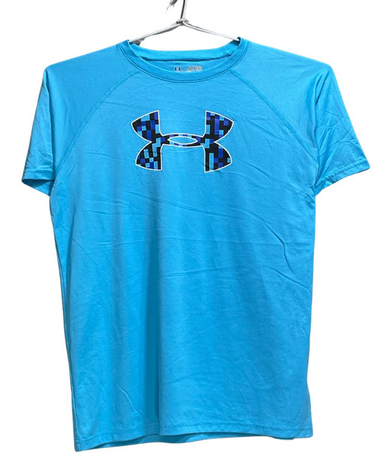 Under Armour Blue Polyester Jersey Sport For Women T Shirt X Large - Preloved Labels