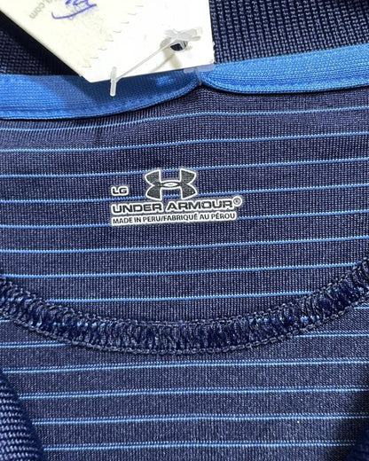 Under Armour Blue Polyester Sport Polo T Shirt For Men Large - Preloved Labels
