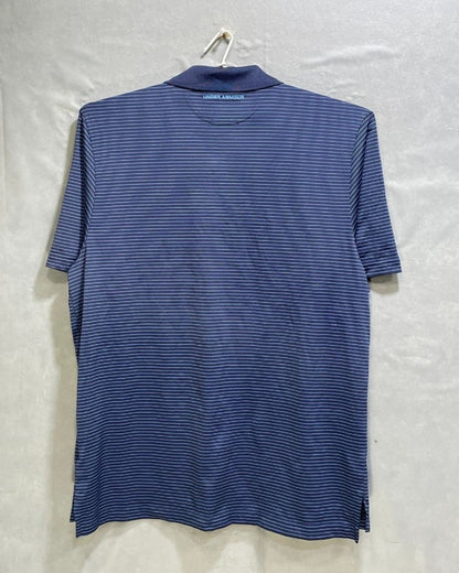 Under Armour Blue Polyester Sport Polo T Shirt For Men Large - Preloved Labels