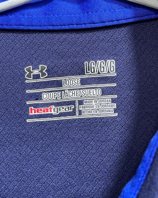 Under Armour Blue Polyester Sport Polo T Shirt For Men Large - Preloved Labels