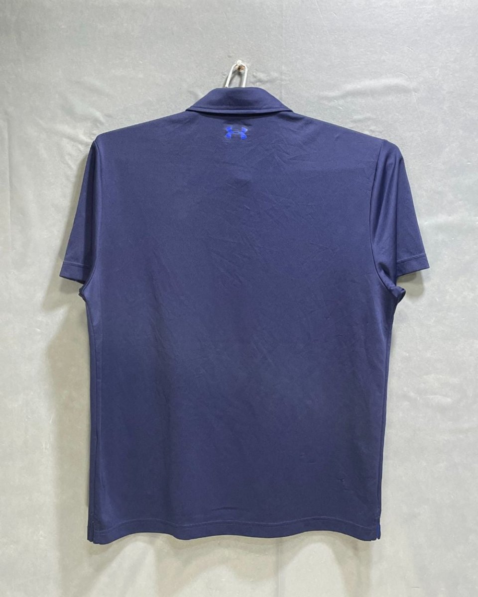 Under Armour Blue Polyester Sport Polo T Shirt For Men Large - Preloved Labels