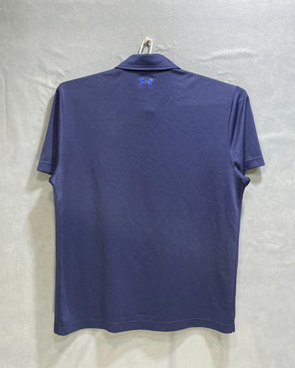 Under Armour Blue Polyester Sport Polo T Shirt For Men Large - Preloved Labels