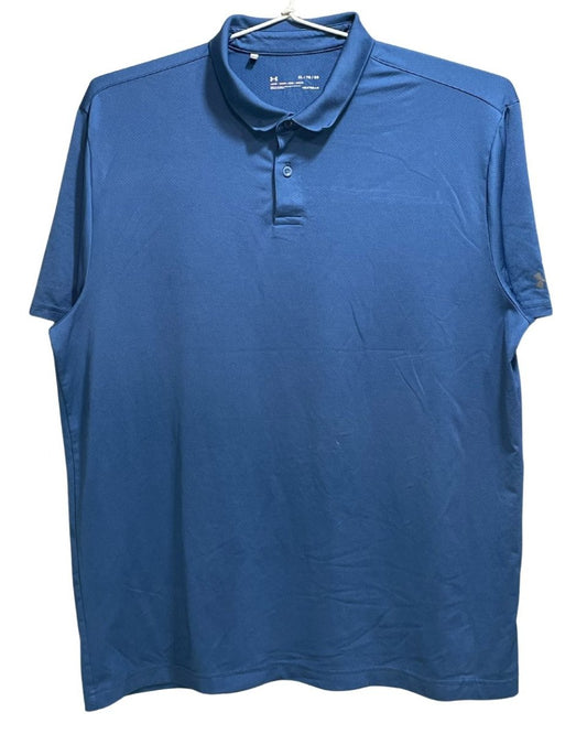 Under Armour Blue Polyester Sport Polo T Shirt For Men X Large - Preloved Labels