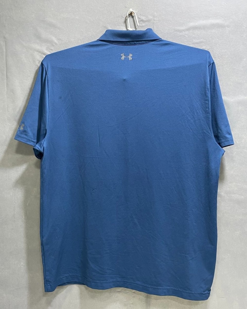 Under Armour Blue Polyester Sport Polo T Shirt For Men X Large - Preloved Labels