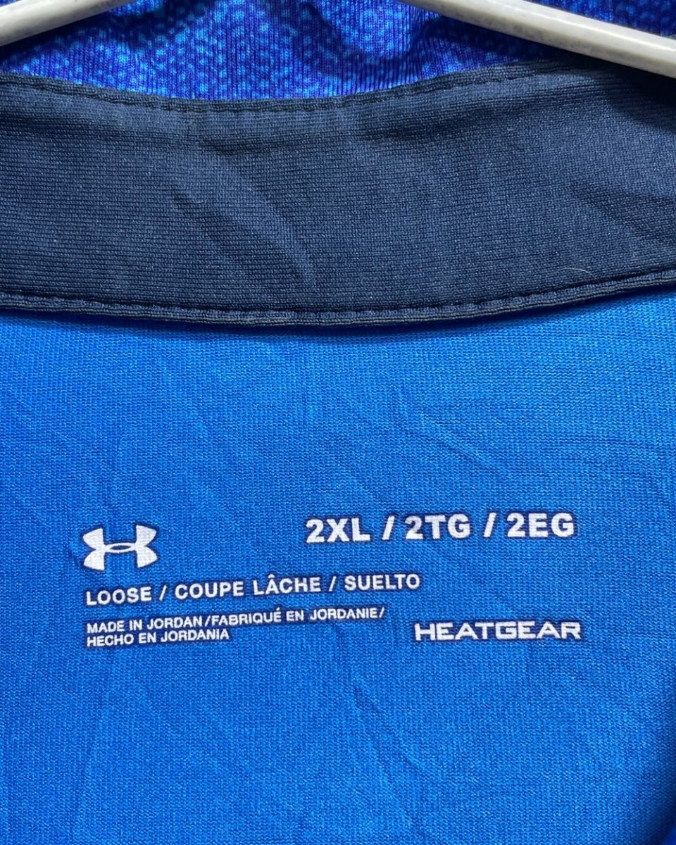 Under Armour Blue Polyester Sport Polo T Shirt For Men XX Large - Preloved Labels