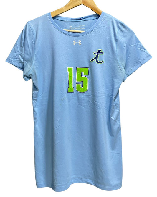 Under Armour Blue Sport For Women T Shirt Medium - Preloved Labels