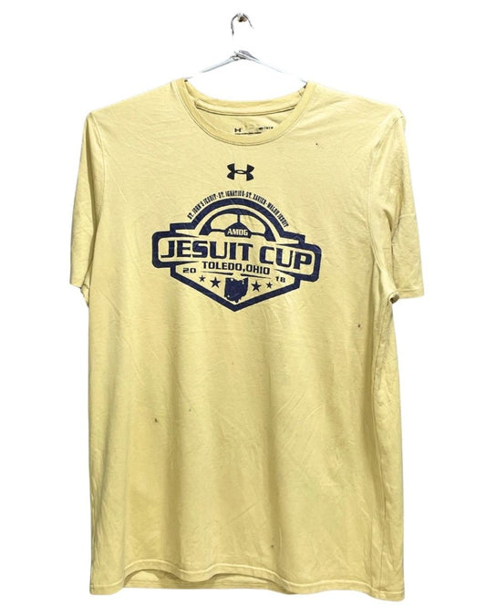 Under Armour Cream For Men Sports T Shirt M - Preloved Labels