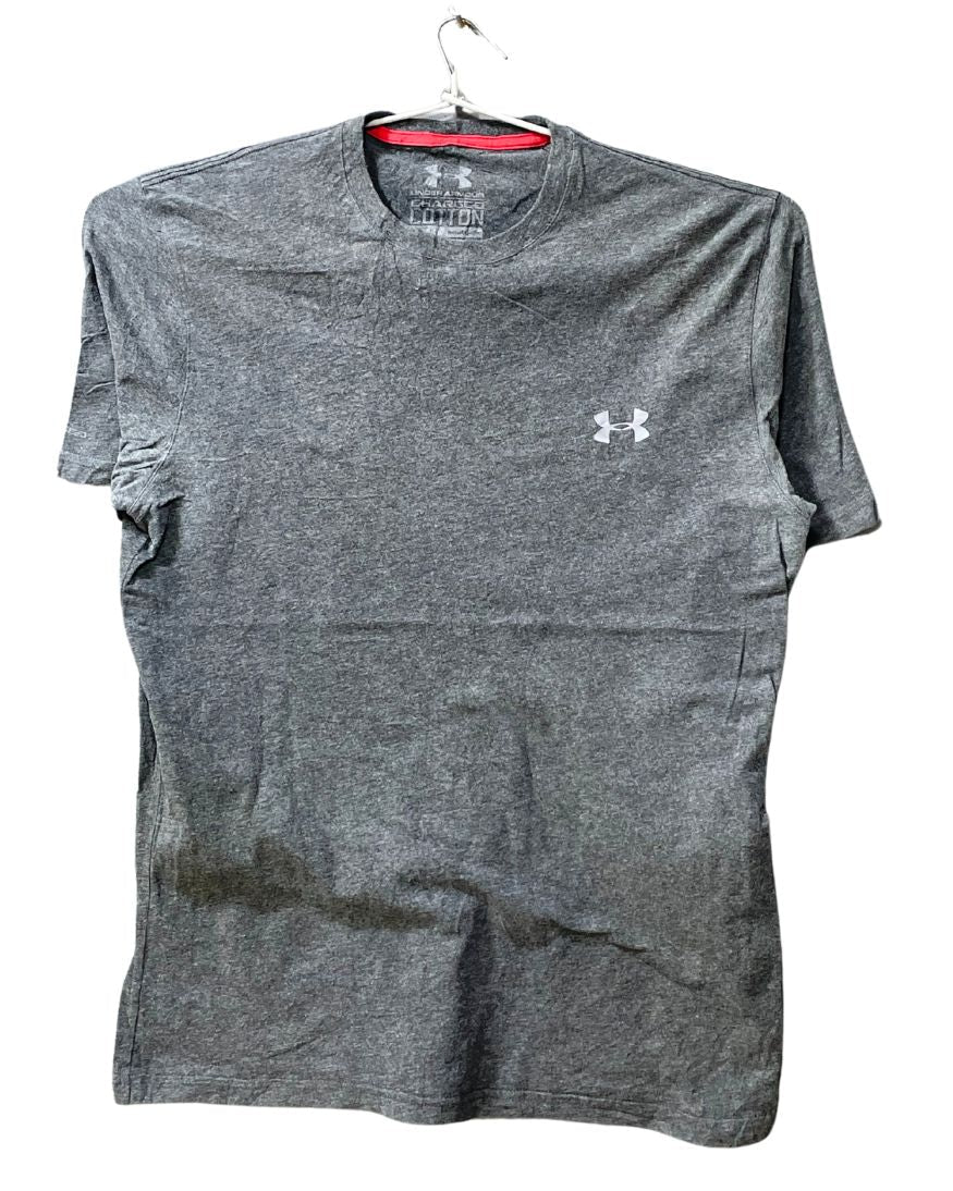 Under Armour Gray Cotton T Shirt For Men M - Preloved Labels