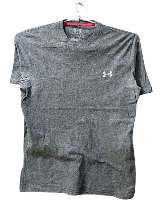 Under Armour Gray Cotton T Shirt For Men M - Preloved Labels