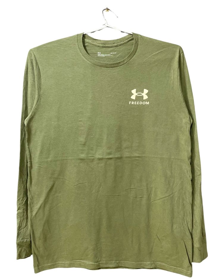 Under Armour Green Cotton T Shirt For Men L - Preloved Labels