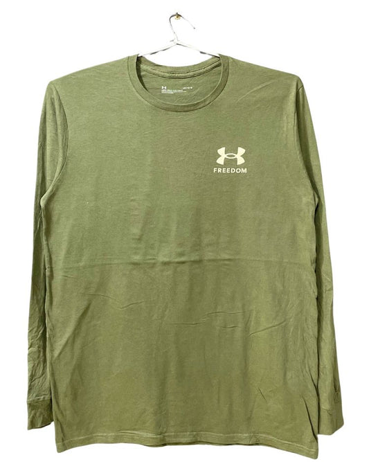 Under Armour Green Cotton T Shirt For Men L - Preloved Labels
