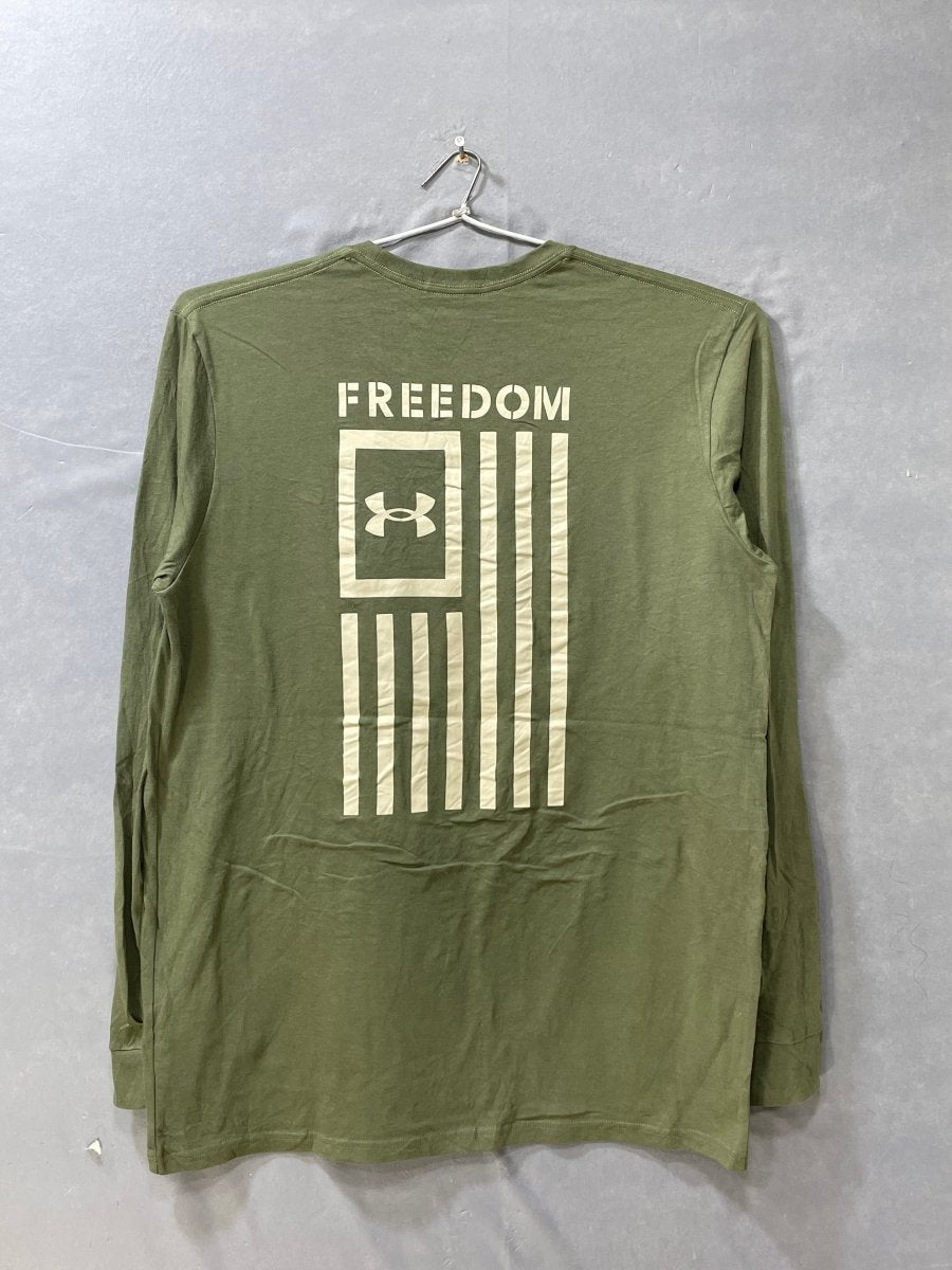Under Armour Green Cotton T Shirt For Men L - Preloved Labels