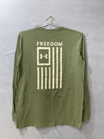 Under Armour Green Cotton T Shirt For Men L - Preloved Labels