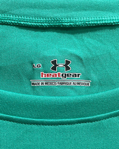 Under Armour Green Polyester Jersey Sport For Women T Shirt Large - Preloved Labels