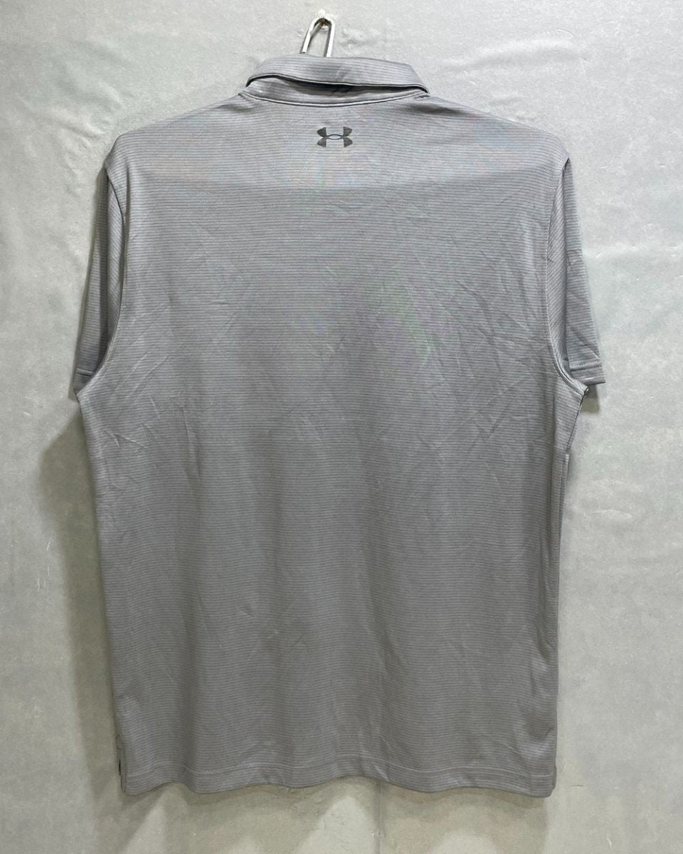 Under Armour Grey Polyester Sport Polo T Shirt For Men X Large - Preloved Labels