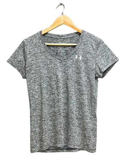 Under Armour Grey Sport For Women T Shirt M - Preloved Labels