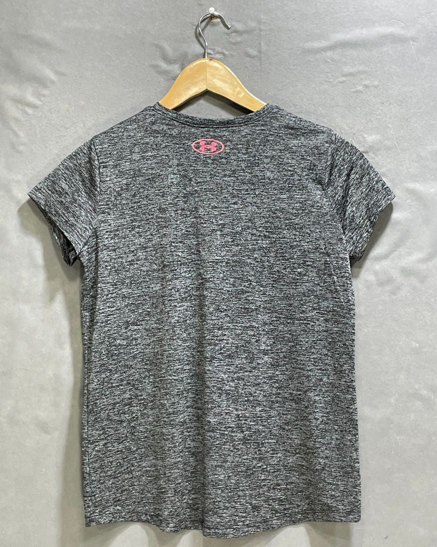 Under Armour Grey Sport For Women T Shirt XS - Preloved Labels