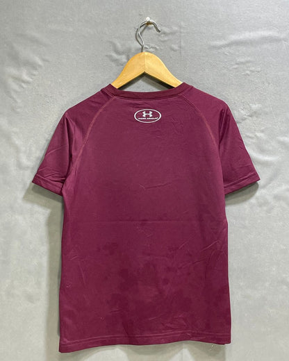 Under Armour Maroon Sports T Shirt For Boy 12 Years - Preloved Labels