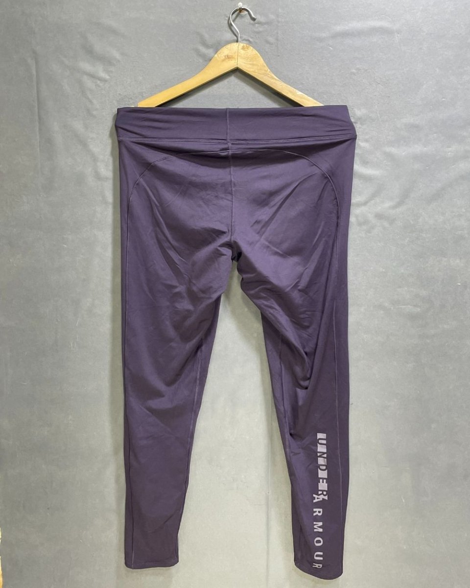 Under Armour Purple Polyester Stretch Gym tights For Women L - Preloved Labels