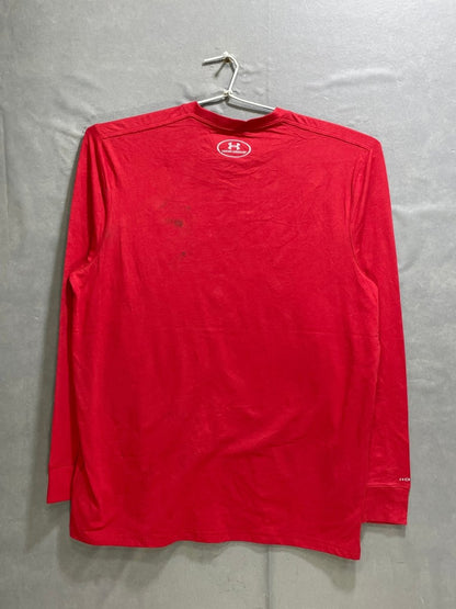 Under Armour Red For Men Sports T Shirt M - Preloved Labels
