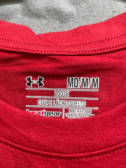 Under Armour Red For Men Sports T Shirt M - Preloved Labels
