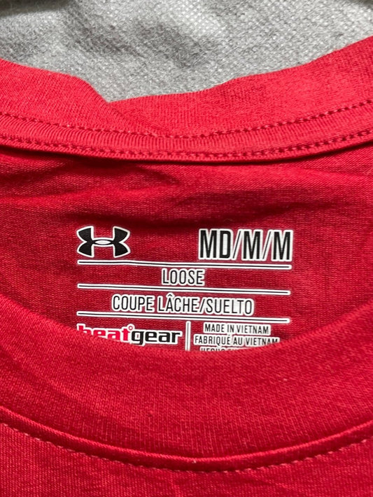 Under Armour Red For Men Sports T Shirt M - Preloved Labels