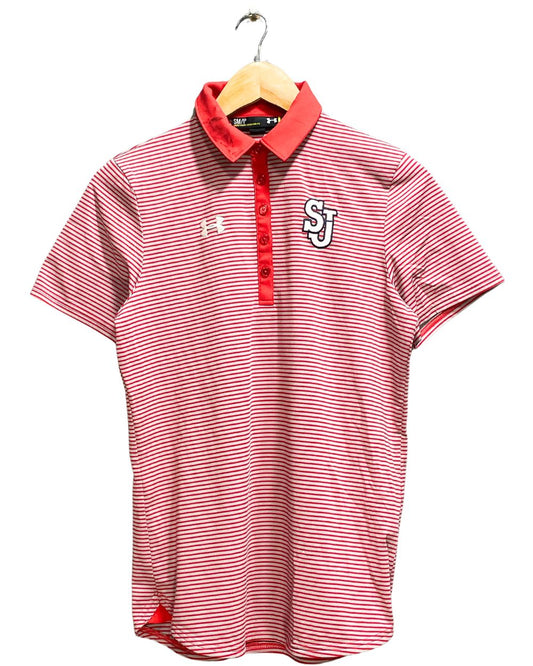 Under Armour Red Sport For Women Polo T Shirt M - Preloved Labels