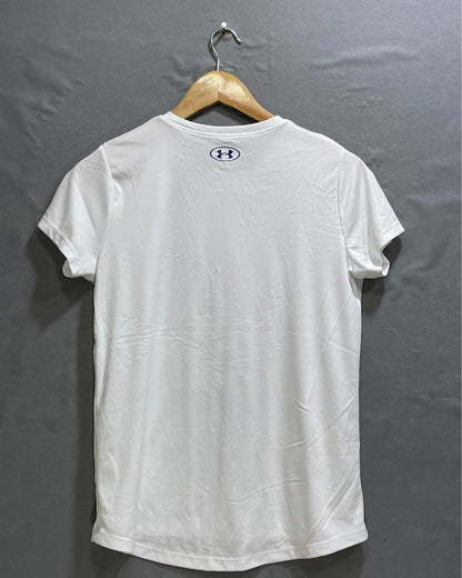 Under Armour White Sport For Women T Shirt Medium - Preloved Labels