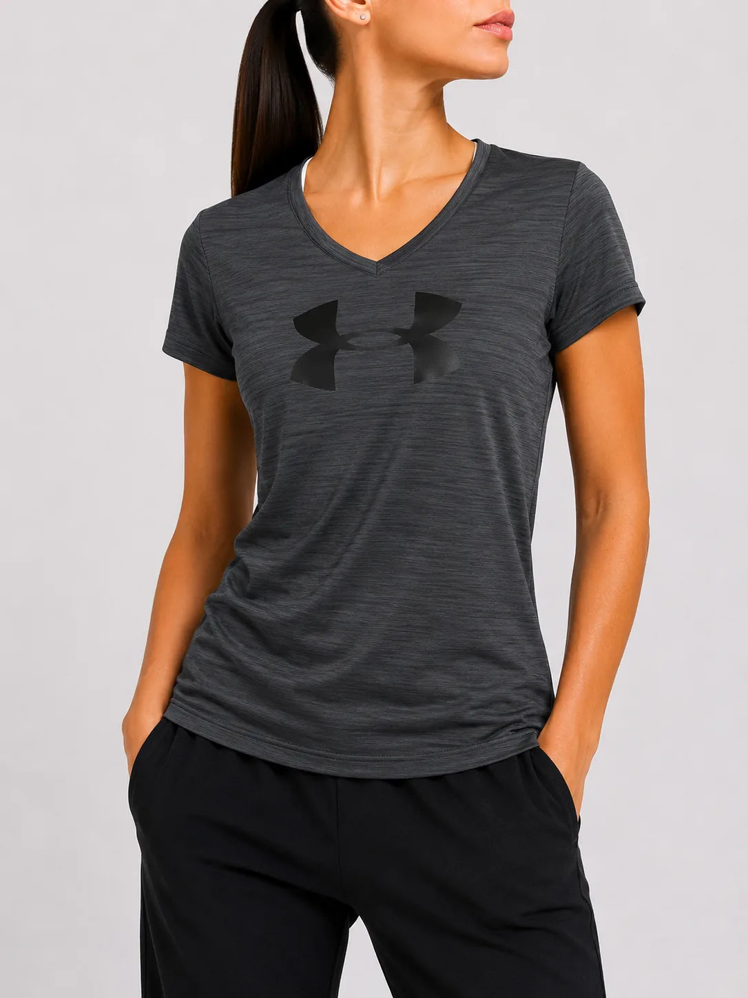 Under Armour Women Sport Gray T Shirt – Preloved Labels