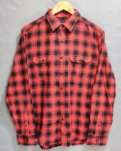American Eagle Red Cotton Winter Shirt For Men
