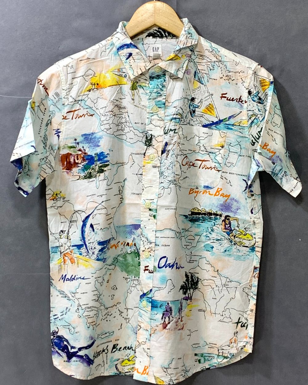 Gap White Cotton Shirt For Men