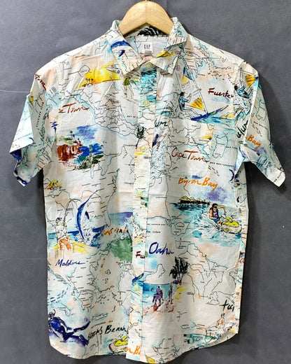 Gap White Cotton Shirt For Men