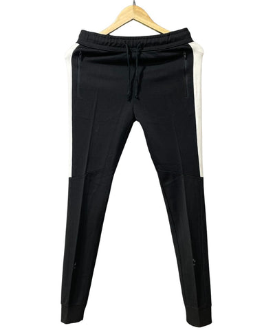 Divided Black Polyester Jersey  Winter Trouser For Men S