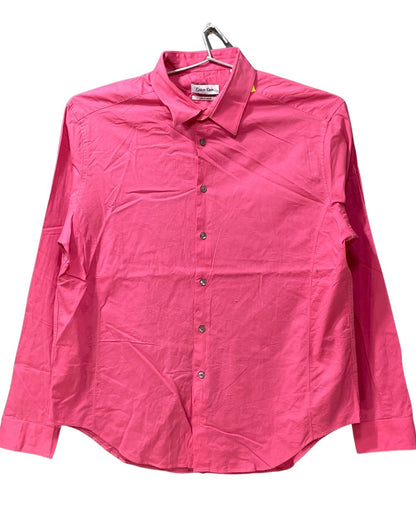Calvin Klein Pink Cotton Shirt For Men L