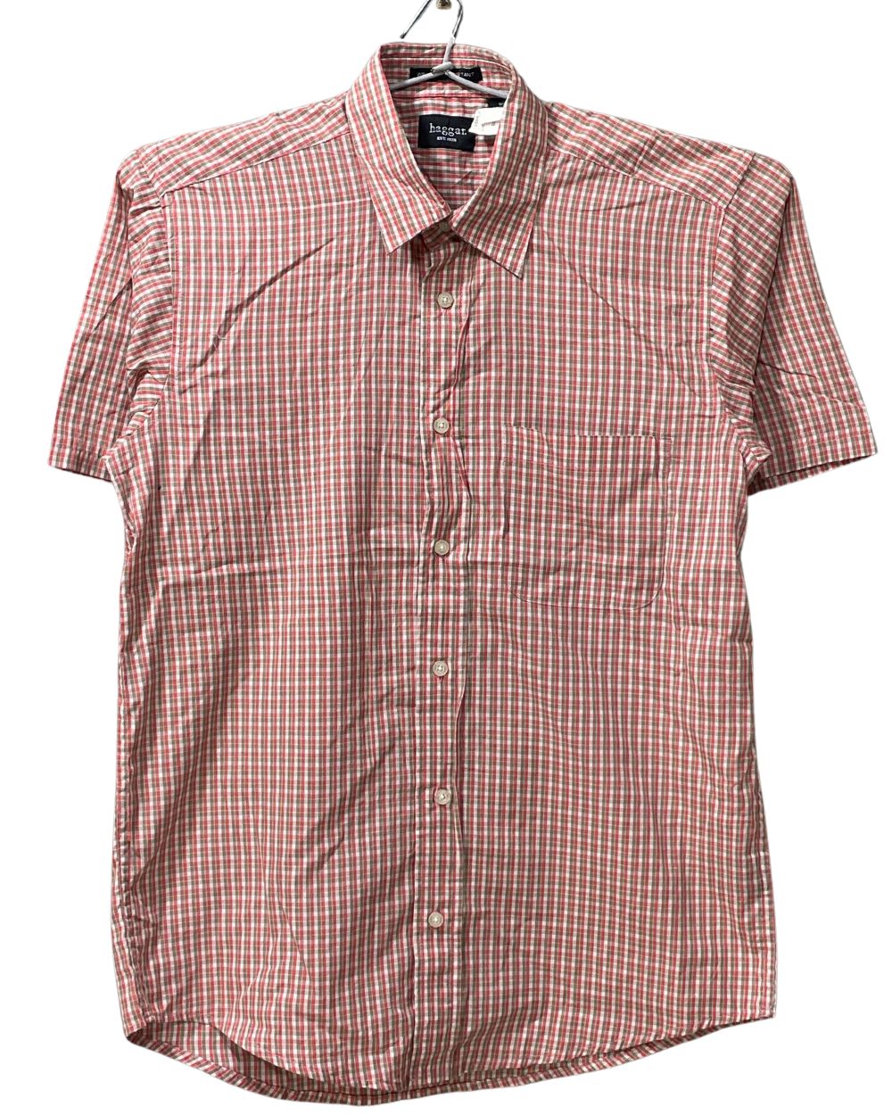 Haggar Orange Cotton Shirt For Men S