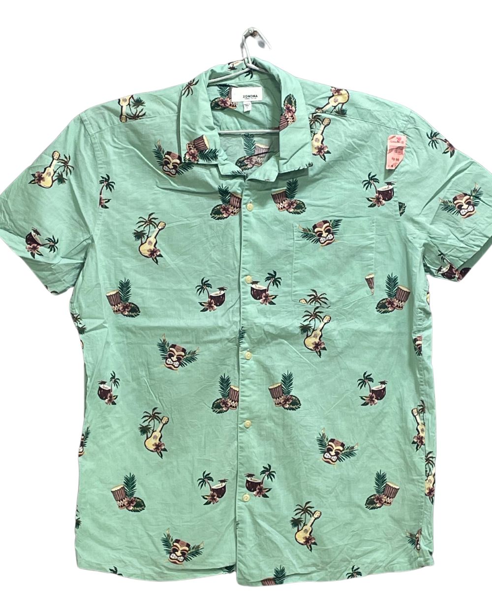 Sonoma Green Cotton Shirt For Men L