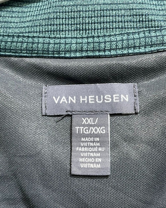 Van Heusen Green Polyester Sport Polo T Shirt For Men XX Large - Preloved Labels