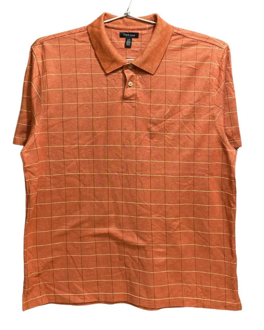 Van Heusen Orange Cotton Jersey Polo T Shirt For Men L - Preloved Labels