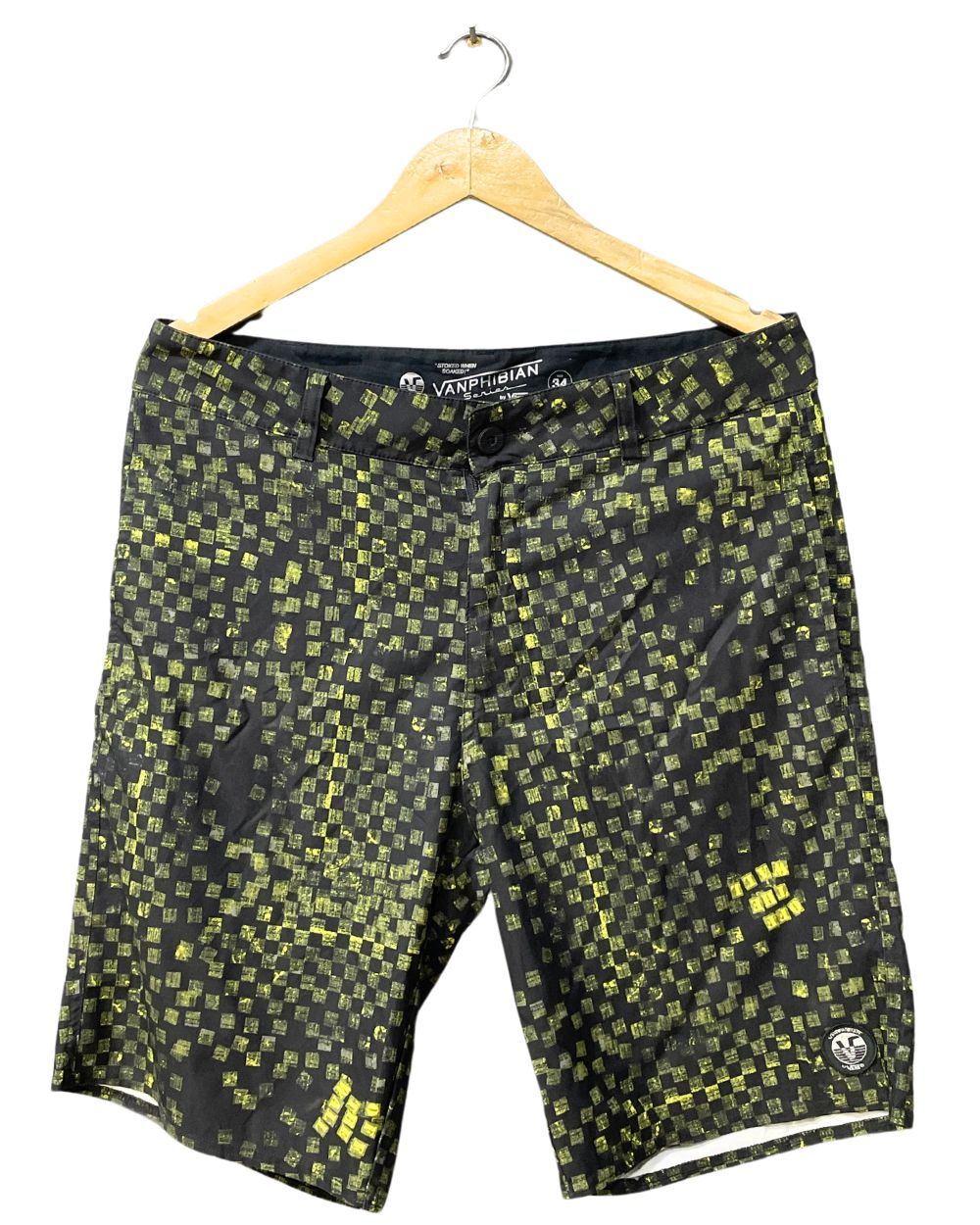 Vanphibian Black Polyester Short For Men M - Preloved Labels