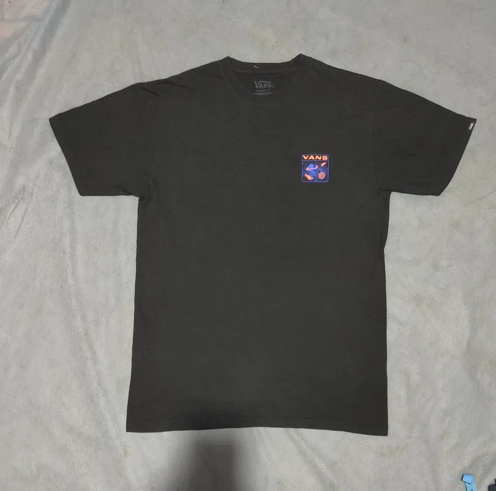Vans Men Cotton Black T Shirt M – Preloved Labels (view 2)