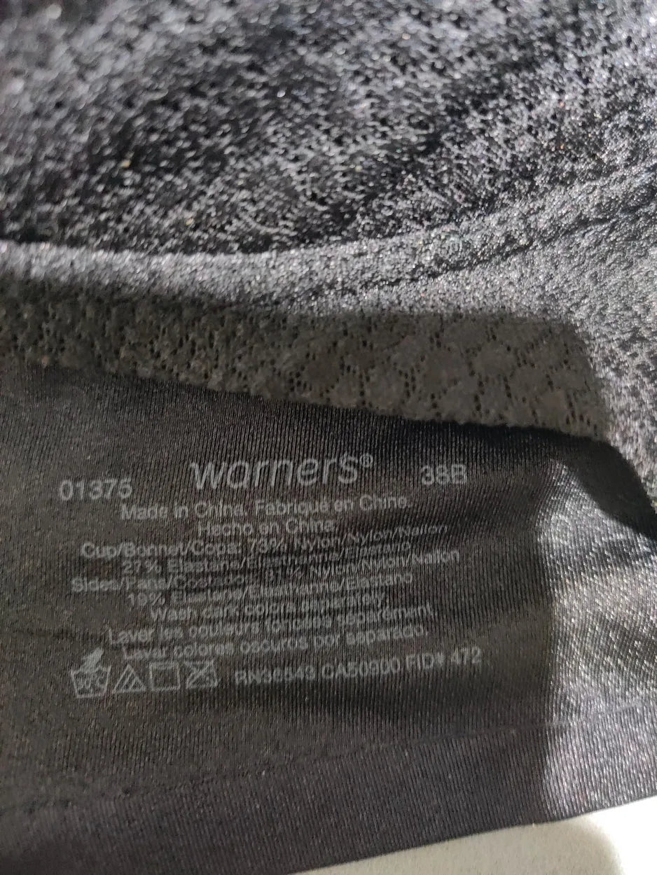 Warner's Women Black Sport Bra 38B L – Preloved Labels (view 3)