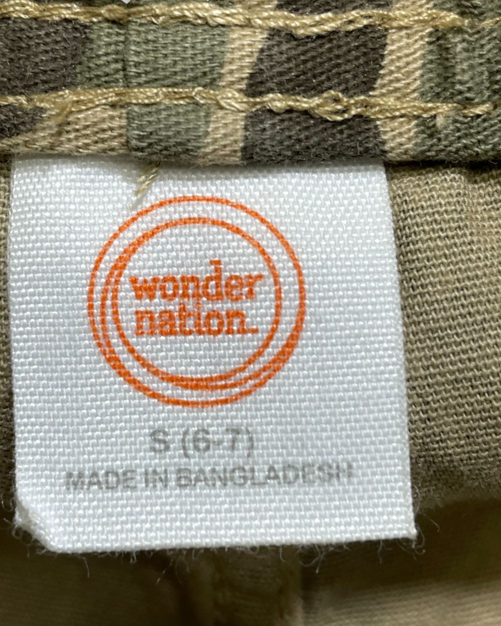 Wonder Nation Camouflage Cargo Pant For Boy 6 Years - Preloved Labels