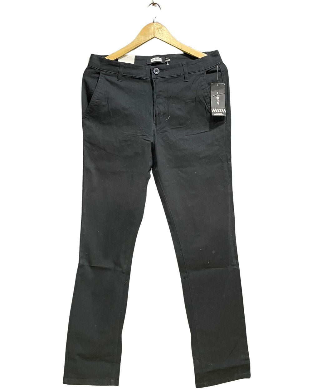 WT02 Black Cotton Dress Pant For Men M - Preloved Labels
