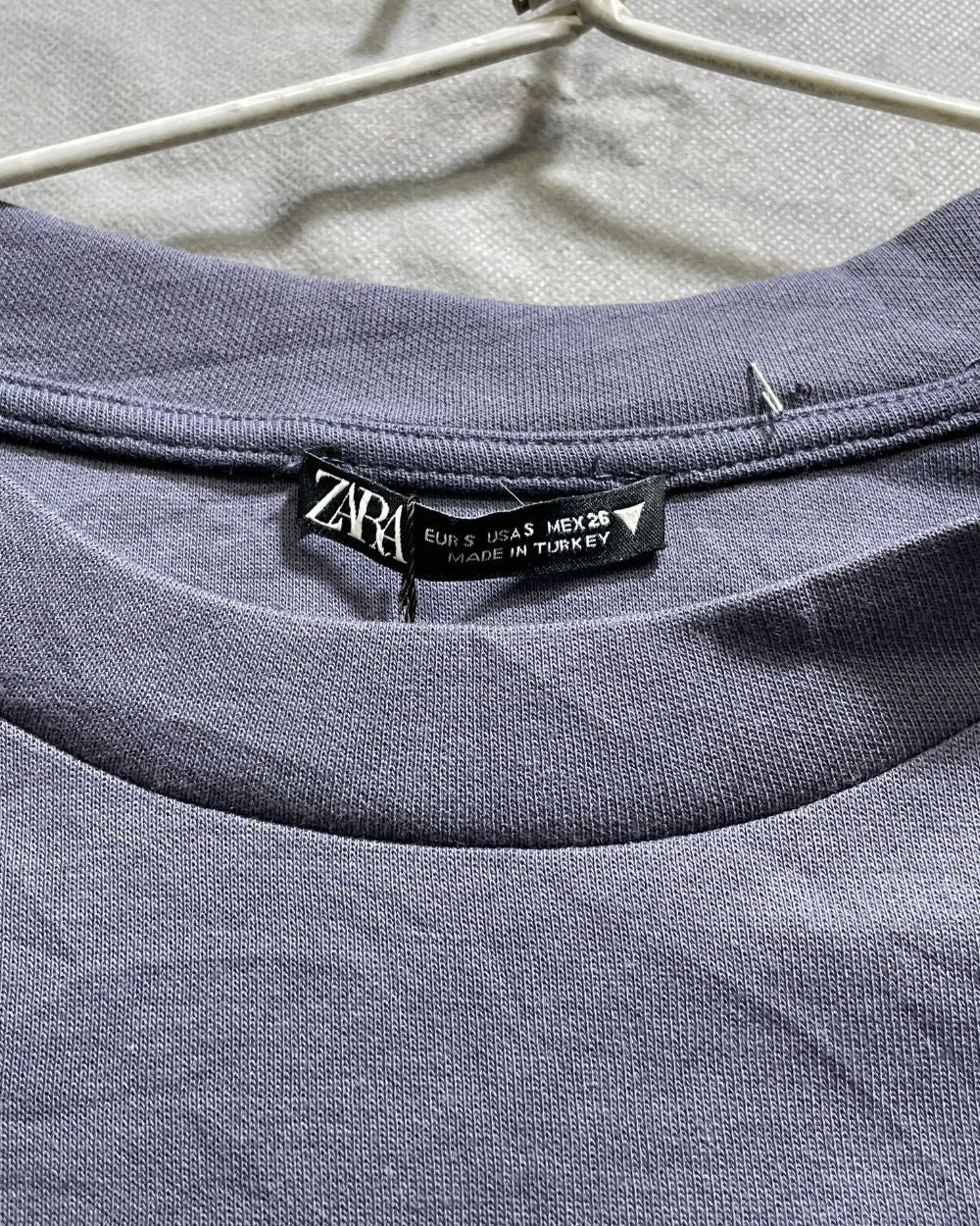 Zara Grey Polyester Jersey Sport For Women T Shirt Large - Preloved Labels