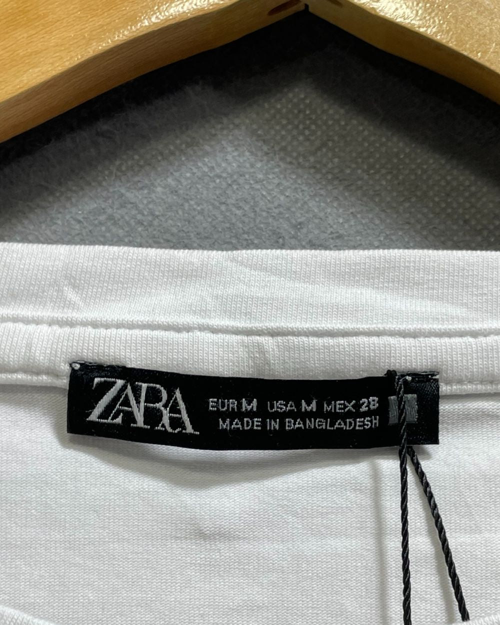 Zara White Cotton For Women T Shirt M - Preloved Labels